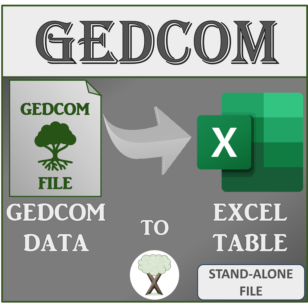 Family TreeXcel - GEDCOM Workbook (Windows)